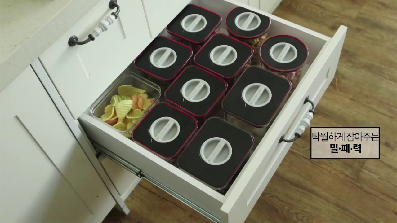 Neoflam Pantry Canisters with Smart Seal (네오플램 스마트씰 광고 영상) - YouTube