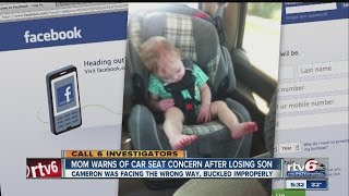 Mom shares car seat concern after son's death