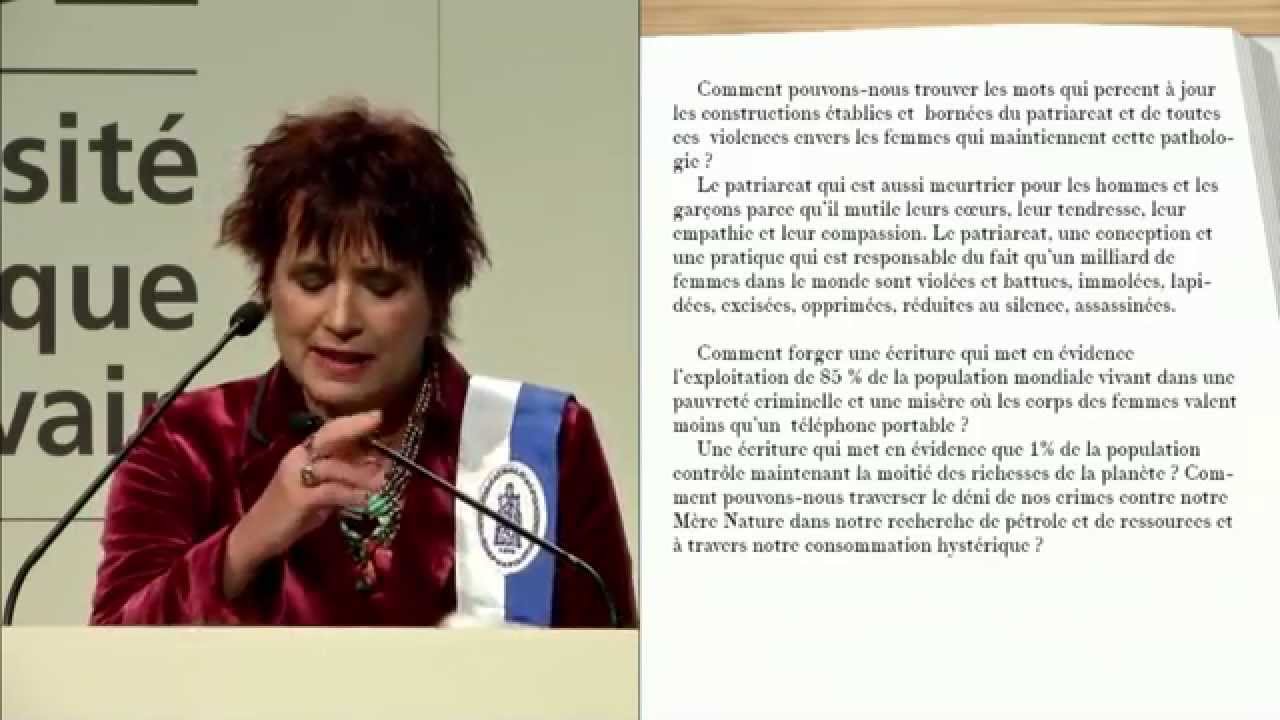 Docteurs honoris causa 2015 : Eve Ensler enseignement en espagnol