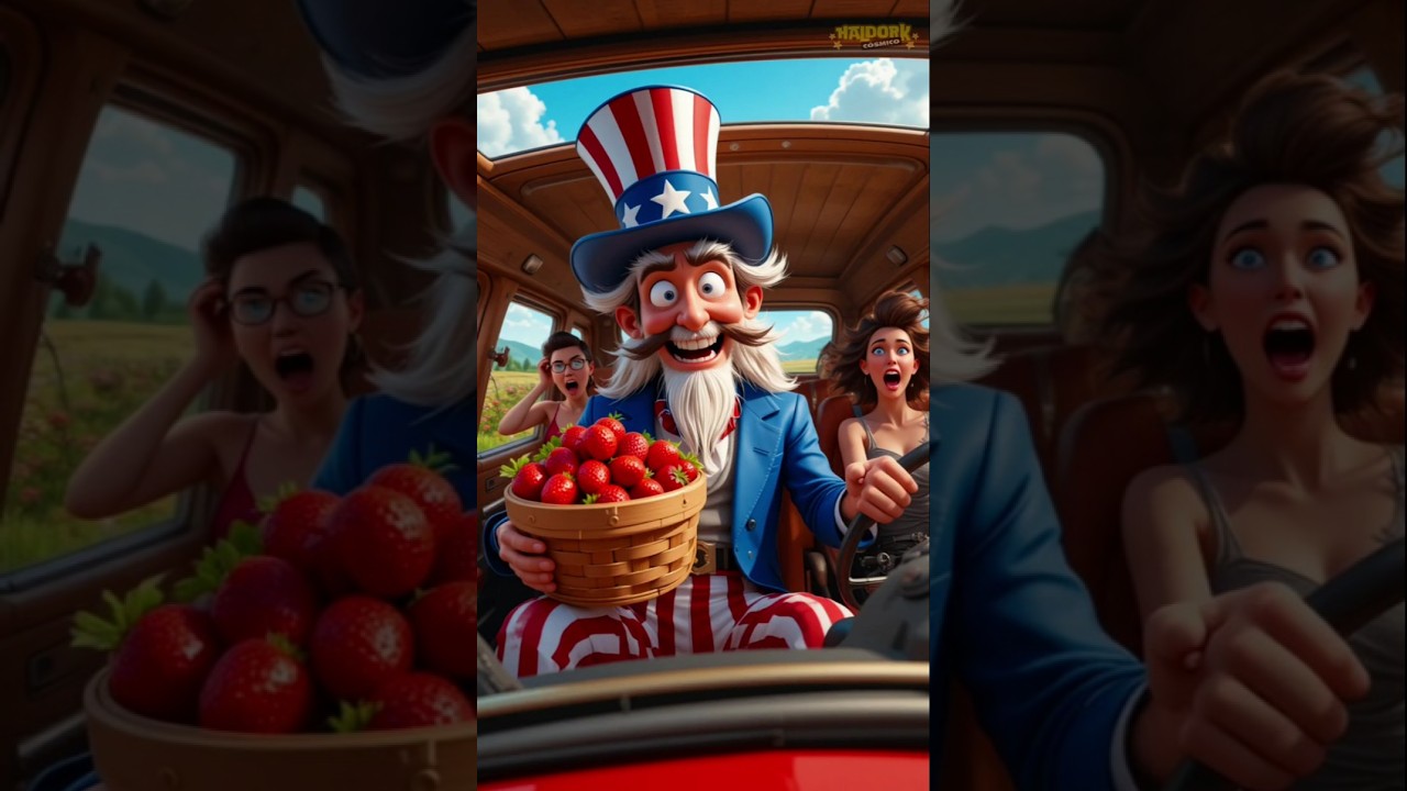 ❤️🇺🇸 Evolution of Uncle Sam: Imposes Tariffs on Strawberries 🍓✅✨ 