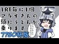 アライさんの頭にうどんが乗ります7750うどん