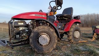 видео: Минитрактор МТЗ 152 тащит  застрявший Форд транзит. картинка: Минитрактор МТЗ 152 тащит  застрявший Форд транзит.