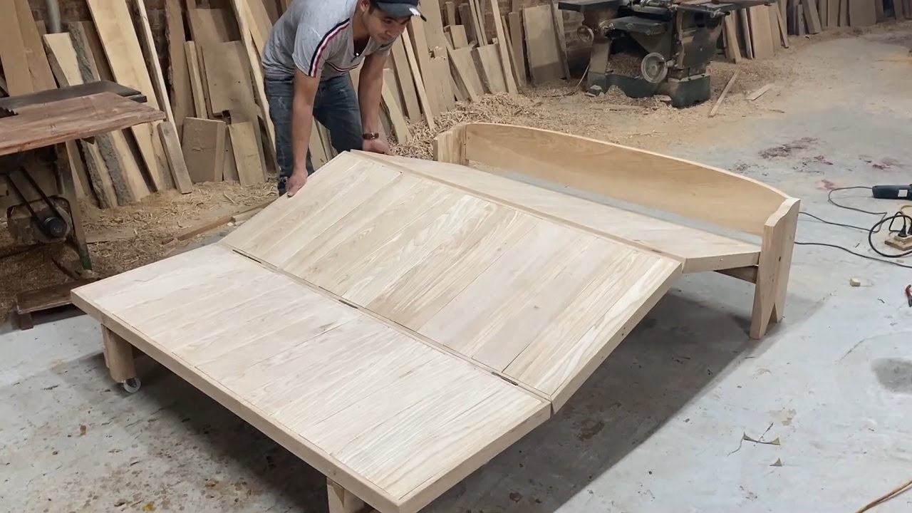 Design Ideas Project Woodworking Furniture Space Saving - Build A Smart Bed Combination With A Sofa