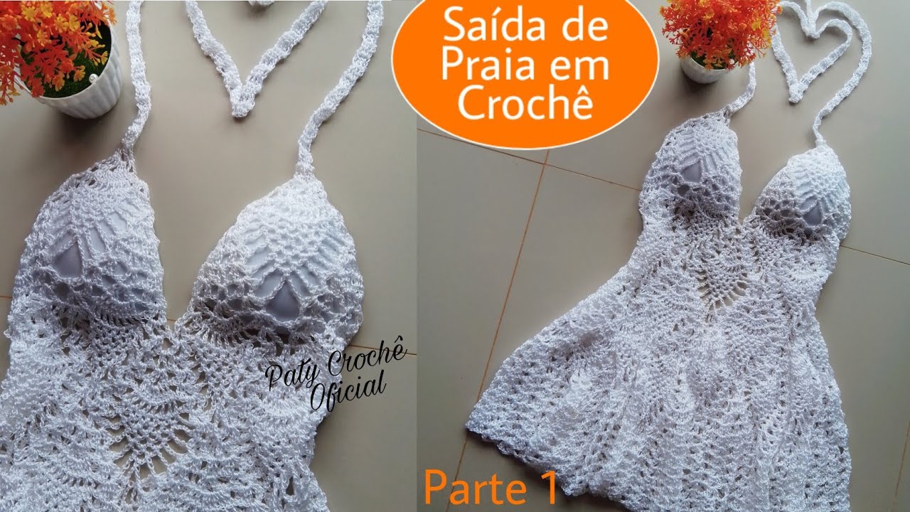 Saída de praia em Crochê (passo a passo)Parte 1