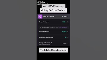 You HAVE to stop doing Follow for Follow (F4F) on Twitch - Backtosnack Shorts Tik Toks