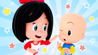 The Head Shoulders Knees and Toes dance | Cuquin, quiet please | Cleo & Cuquin | Singing Kids