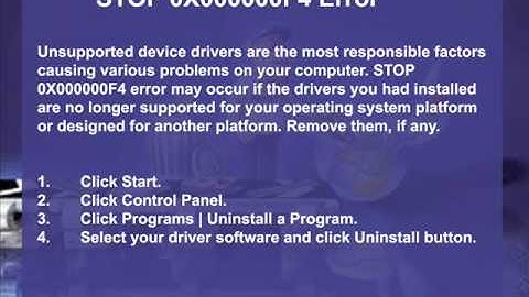 STOP 0X000000F4 Error