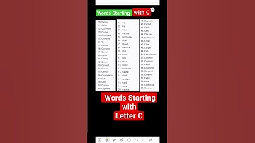 Thumbnail of Words Starting with Letter C II 60 Words Starting with Letter C||C Letter Words||C Words #words
