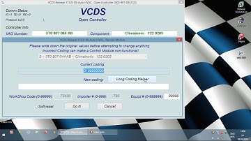VCDS - Skoda Octavia 2 - 08 Auto HVAC - Long Coding Helper Menu