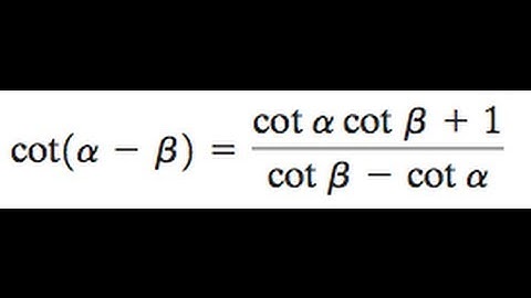 cot(a - B) = (cotA*cotB + 1) / (cotB - cotA)