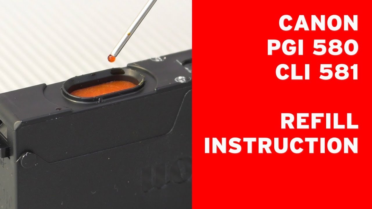 How to refill Canon PGI-580, PGI-280, CLI-581, CLI-281 cartridges