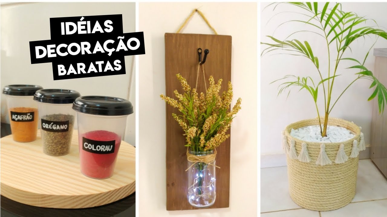 Ideias MARAVILHOSAS de DECORAÇÃO gastando bem pouco - DIY DECORAÇÃO - ARTESANATO - FAÇA VOCÊ MESMO