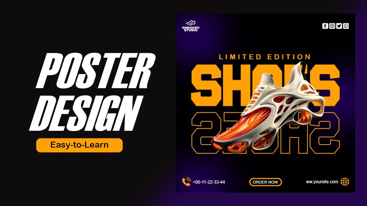 How to Design a Stunning Limited Edition Shoe Poster in Photoshop ...