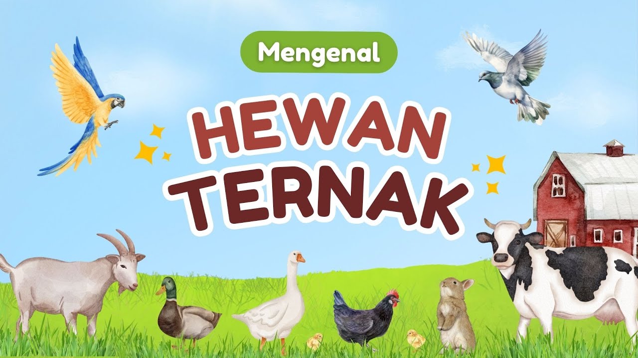 Belajar Mengenal Nama-Nama dan Suara Hewan Ternak | Learn Farm Animals ...