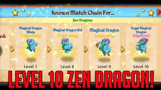 Creating Tier 2 Zen Dragons - I GET A LEVEL 10!! | Merge Dragons