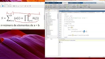 Sumatorio de un Productorio en Matlab