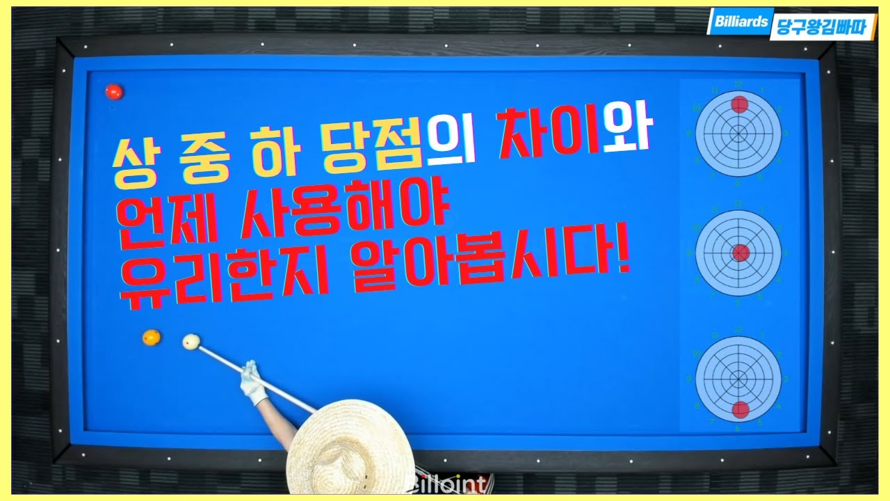 상단, 중단, 하단 당점들은 언제 사용해야 유리할까요? [당구왕김빠따] #당구