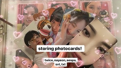 storing + organizing kpop photocards in my binder #2 (ot9 twice, nayeon, aespa, svt, txt)