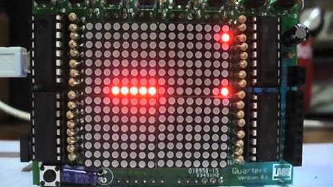 QuarterK LED Matrix demonstration - analogue clock