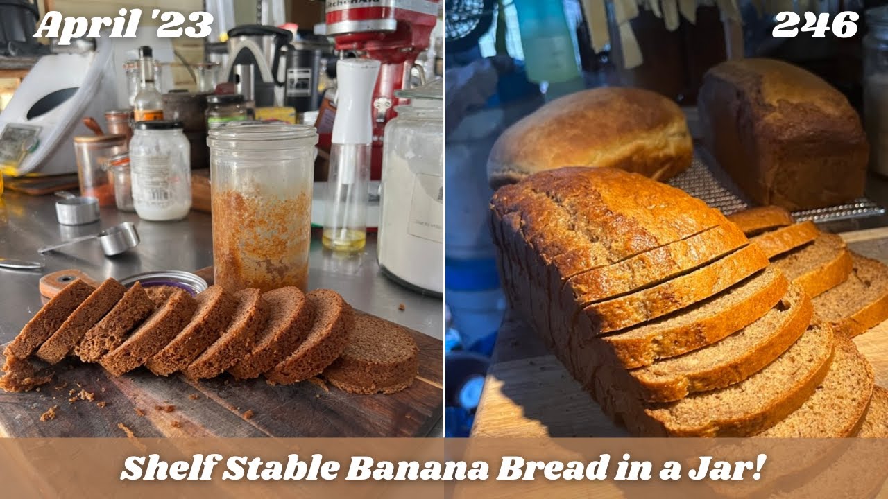 We got Cheap Bananas! - Shelf stable Banana Bread in a jar :D | Off Grid Australia 246