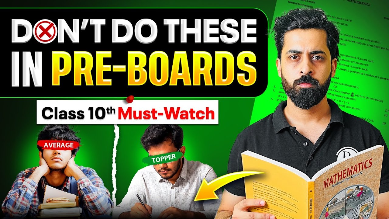 How to Study for Preboard Exams🔥Top 5 Big Mistakes Class 10th Boards ...