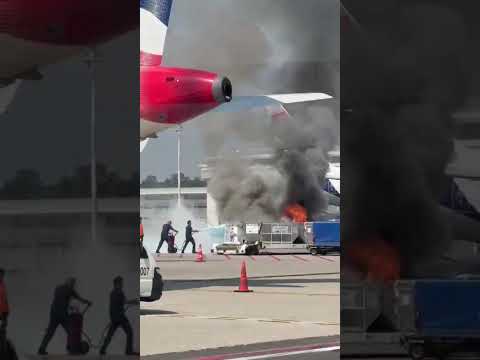 Video Malpensa, incendio in pista