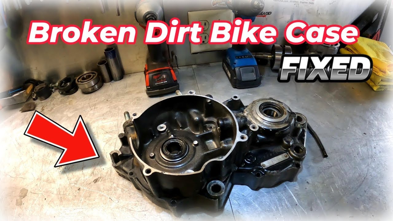 How To Repair a Destroyed Aluminum Dirt Bike engine case.