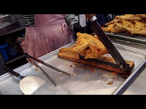 6,500원짜리 작두통닭,옛날치킨,착한치킨 - 영천시장 옛날 치킨 / Traditional fried chicken - korean street food