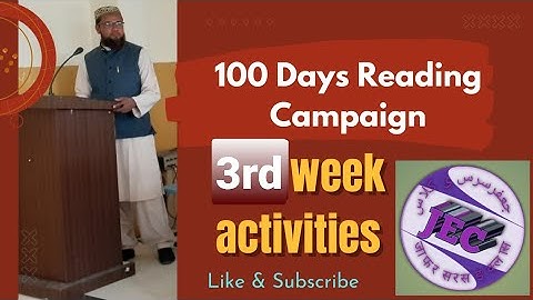 100 days reading campaign 3rd week activities
