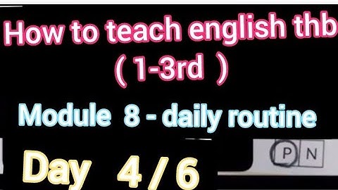 daily routine|day 4|unit 8|term1|how to teach english thb|ennum.... @Kalvi-Namkaiyil-KNK-Ramayee-tr