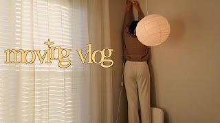 MOVING VLOG #5: recreating my dream pinterest apartment, amazon kitchen finds, + shoe cabinet