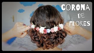 Como hacer corona de flores