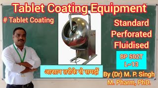 Equipments Used in Tablet Coating | Tablet Coating | Industrial Pharmacy | BP502T | L~13