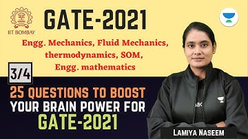 Brain Booster Sessions for GATE 2021 (Part 3) | EM, SOM, FM, TD, Engg. Mathematics | Lamiya Naseem