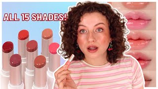 ROMAND GLASTING MELTING BALM / LIP SWATCHES OF ALL 15 SHADES + REVIEW