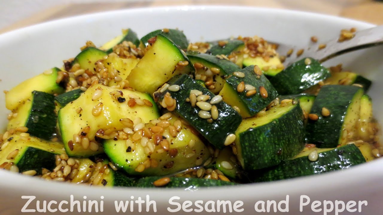 Zucchini with Sesame and Pepper YouTube