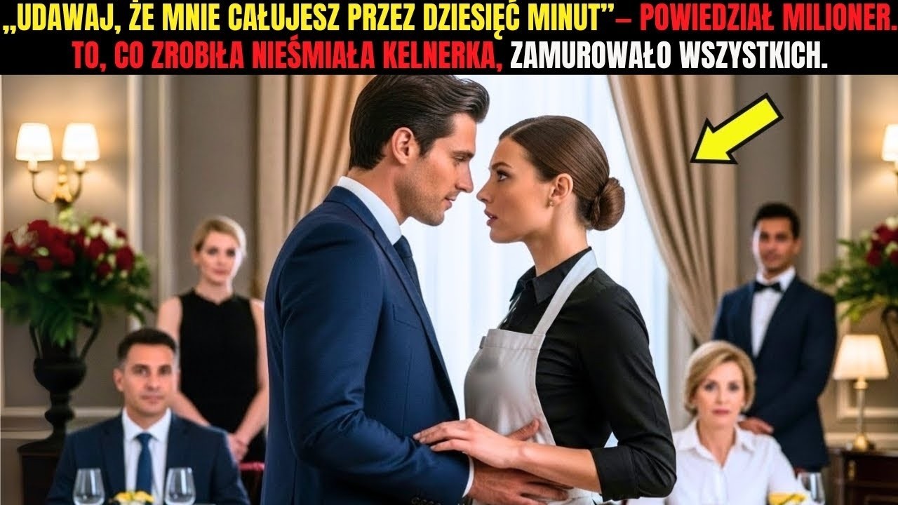 „Udawaj, że mnie całujesz przez dziesięć minut” — powiedział milioner…To, co zrobiła nieśmiała