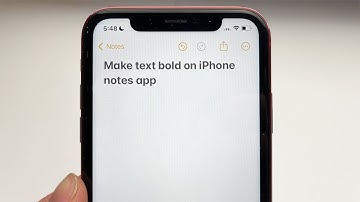 How To Make Text Bold On iPhone Notes App