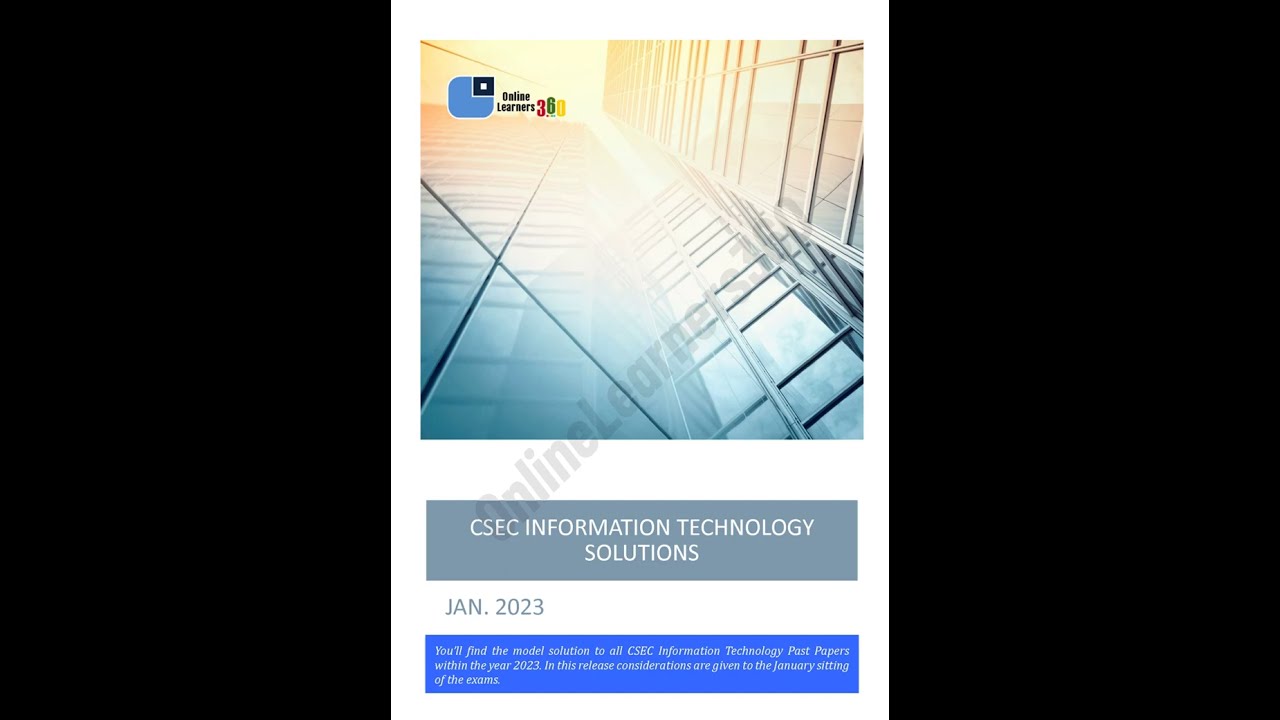CSEC IT Jan 2023 p2 Solution