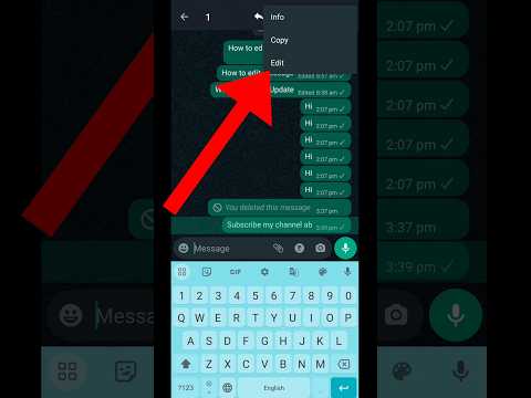 How To Edit WhatsApp Messages | WhatsApp Edit Message | WhatsApp New Update