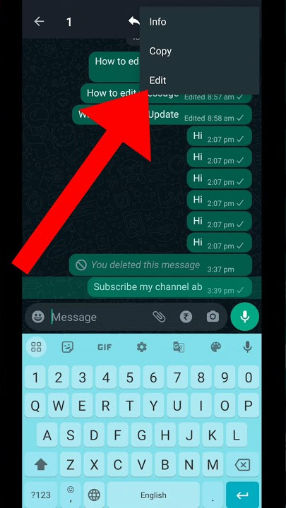 How To Edit WhatsApp Messages | WhatsApp Edit Message | WhatsApp New Update