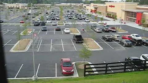 Time lapse of a retail parking lot
