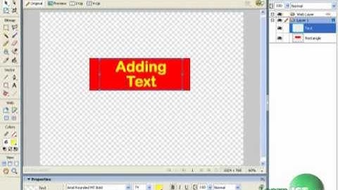 4. Adding Text in Fireworks