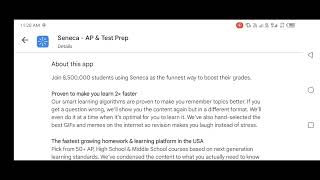 Seneca Ap and test prep app review and detail in this video screenshot 5