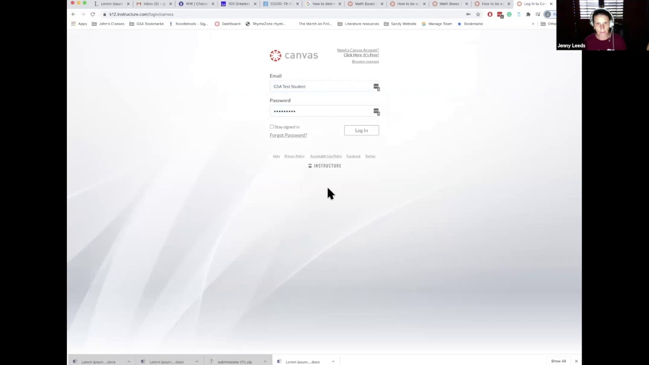 Canvas Demo for the GSA YouTube