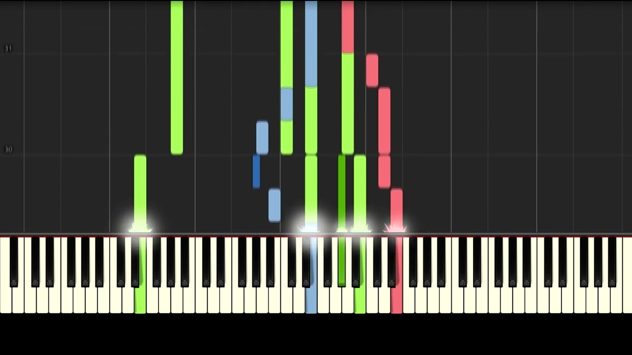Shrek Theme Song - Hallelujah (Slow version) [Piano Tutorial] (Synthesia)