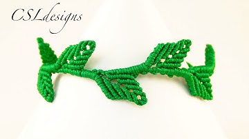 Macrame leaf bracelet