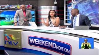 Larry Madowo and Victoria Rubadiri caught off guard on #NTVWeekendEdition