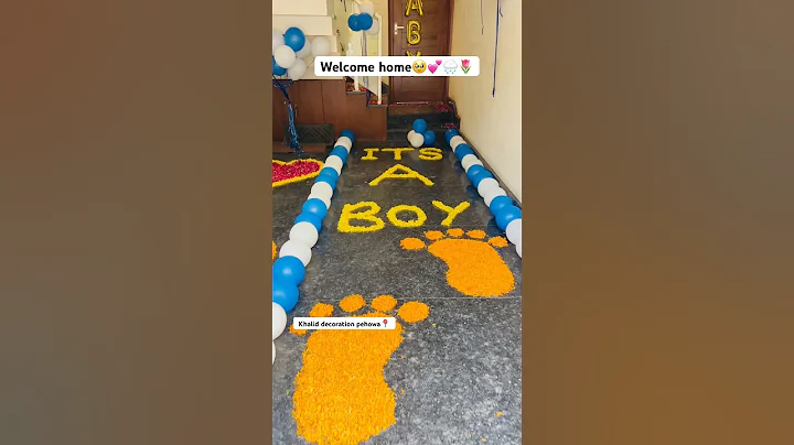 ￼Welcome it’s boy entry decor ￼wait for results ￼🌧️💕🌷🥹✈️ ##khalidballoondecor #welcome #baby