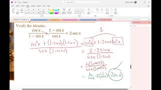 Trig Section 5 1 Verifying Trig Identities